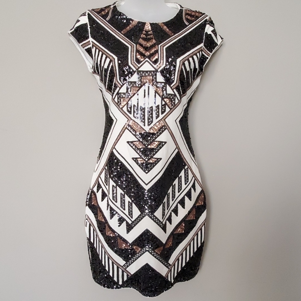 Express Beaded Party Dress XS